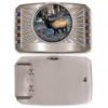 Glitter Filled Belt Buckle with 2" Custom Epoxy Domed Photo Emblem - Image 2