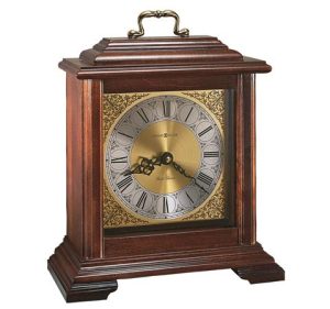 Howard Miller Windsor Cherry English Bracket Clock with a Brass Accent