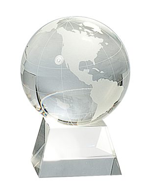 4-1/2" Crystal Globe on Base