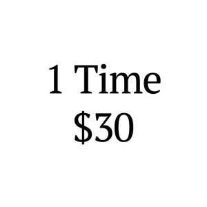 1 Time $30 Charge