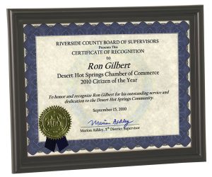 Black Plastic Certificate Frame With Glass Face
