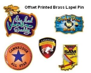 Offset Printed Brass Lapel Pin