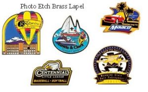 Photo Etch Lapel Pins