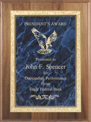 Roman Edge GENUINE WALNUT PRESENTATION PLAQUES