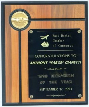 GENUINE WALNUT MEDALLION PLAQUE