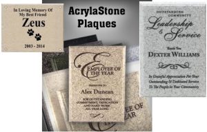 AcrylaStone Plaque ( 5 Colors available)