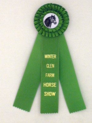 Scalloped Double Rosette Triple Streamer Custom Printed Ribbon