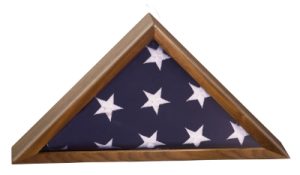 Walnut Piano Finish Flag Display Cases