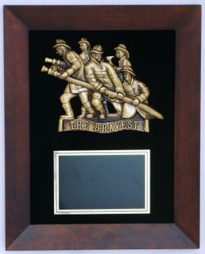 THE BRAVEST FIRE SOLID BRONZE DIE-CAST FRAME