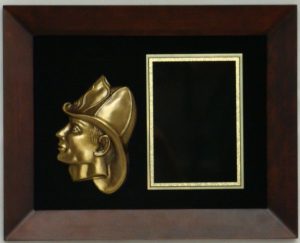 FIREMAN HEAD SOLID BRONZE CASTING FRAME