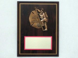 FIRE THEME SOLID BRONZE DIE-CAST PLAQUE