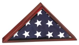 Rosewood Piano Finish Flag Display Cases