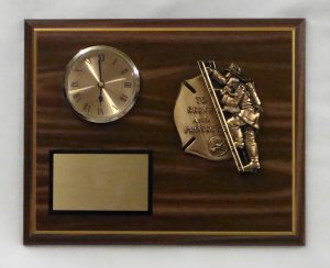 FIRE THEME SOLID BRONZE DIE-CAST CLOCK