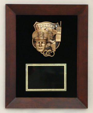 POLICE THEME SOLID BRONZE DIE-CAST FRAME
