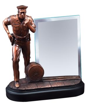 POLICE SCULPTURE RESIN GLASS AWARD
