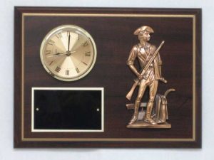 Minuteman BRONZE DIE-CAST CLOCK