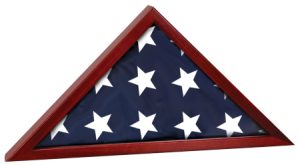 Rosewood Finish Flag Display Cases