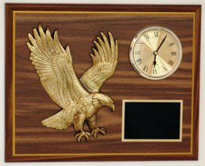 EAGLE SOLID BRONZE DIE-CAST CLOCK