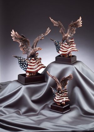 American Pride Eagle  •  Elegant Electroplated Gallery Resin Sculpture