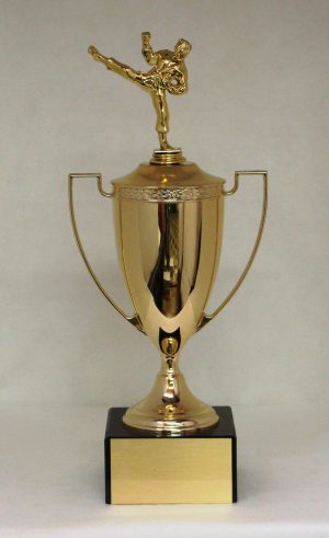 Solid Die Cast Metal Loving Cups mounted on Black marble Base