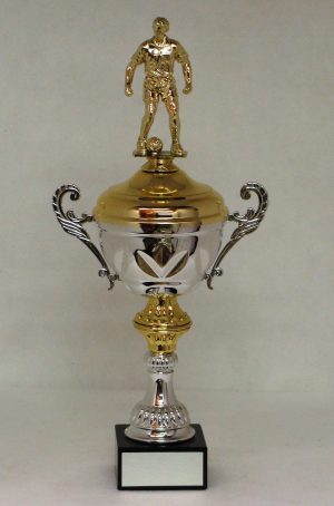 Two-Tone Italian Metal Cup on Black Marble Base