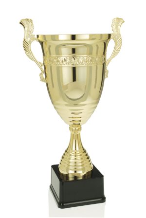 OPEN Metal Gold Cup on Black Base